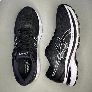 Asics Womens GT 2000 9 1012A859 Black and White Running Shoes Sneakers Size 7